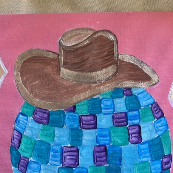 Western Disco Ball Wall Art Painting - Picture 7 of 9